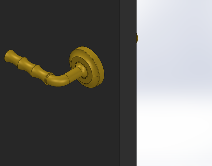 Bamboo Door Lever Set