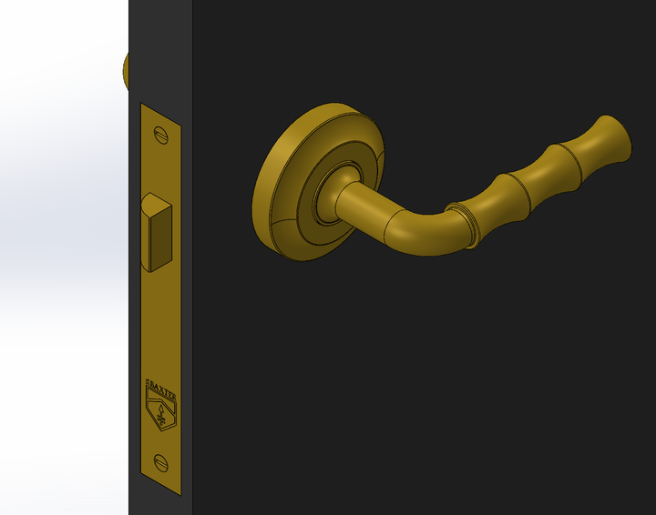 Bamboo Door Lever Set