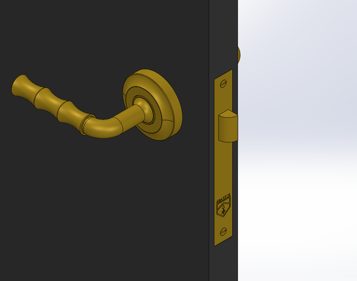 Bamboo Door Lever Set