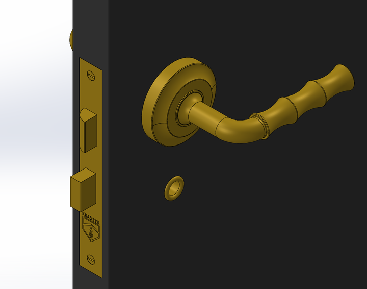 Bamboo Door Lever Set
