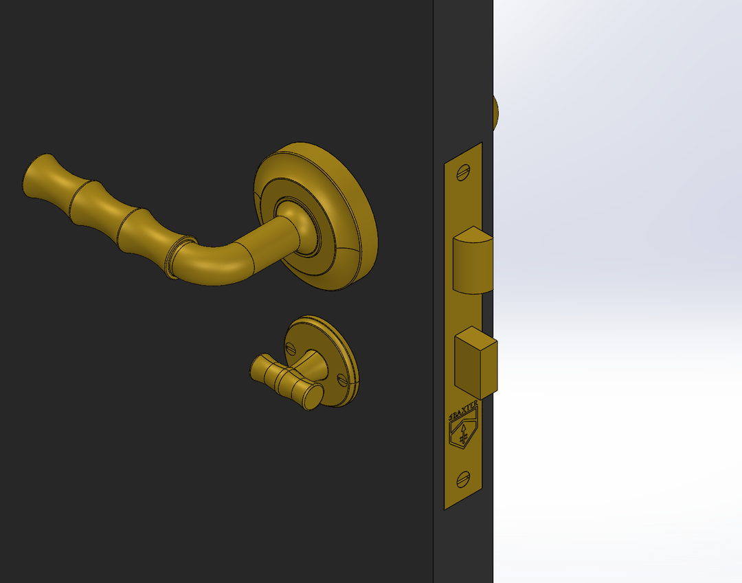 Bamboo Door Lever Set