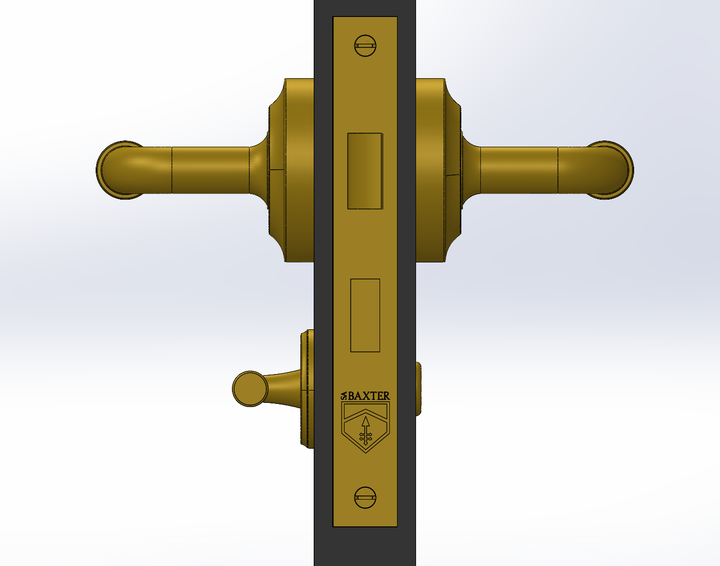 Bamboo Door Lever Set