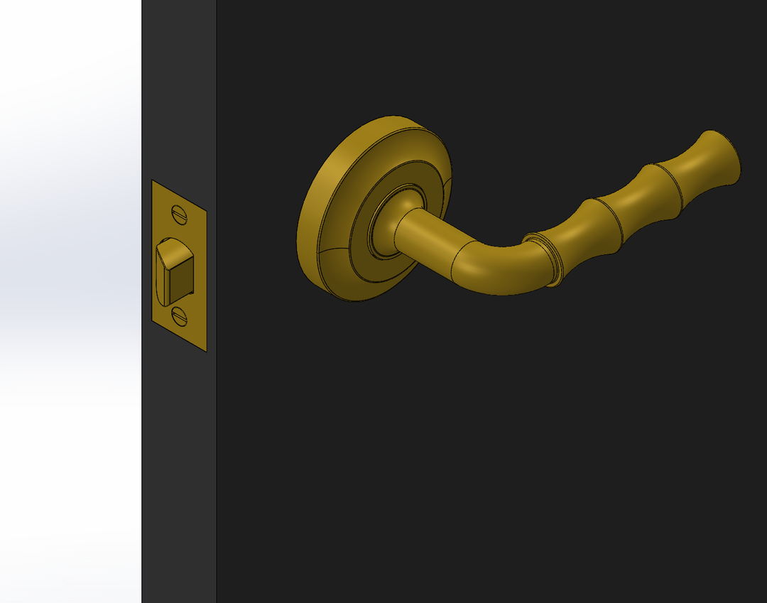 Bamboo Door Lever Set