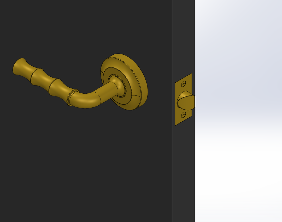 Bamboo Door Lever Set