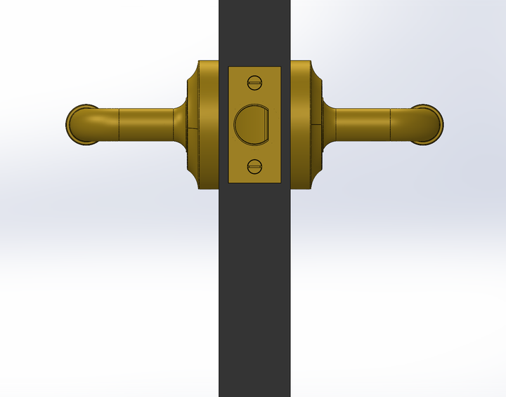 Bamboo Door Lever Set