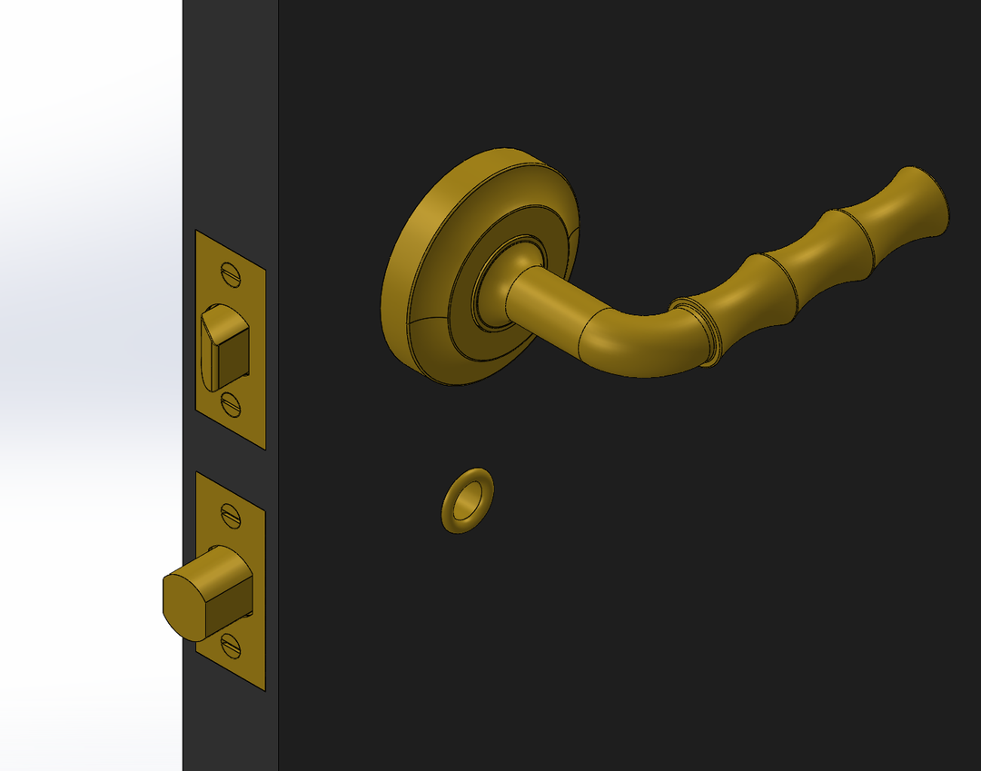Bamboo Door Lever Set
