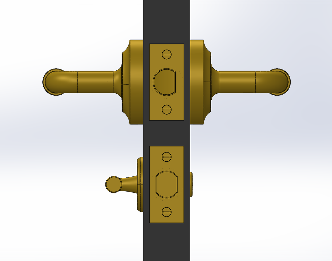 Bamboo Door Lever Set