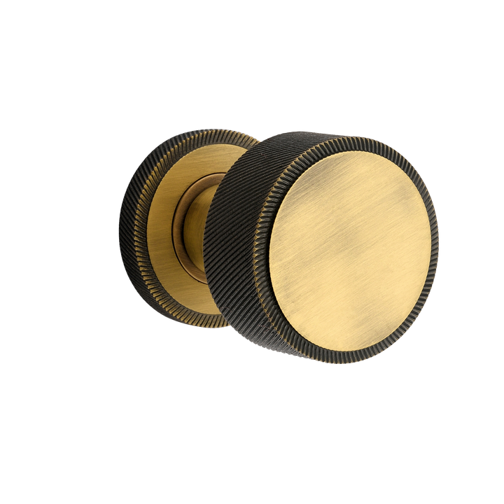 Swirl Knurled Door Knob Set